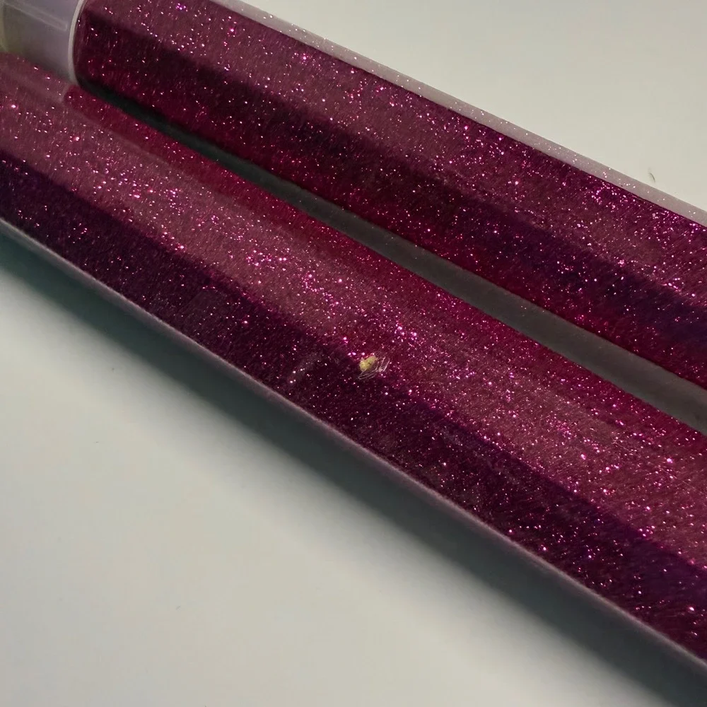 Set of 2 Jumbo Pink Glitter Pencils Novelty Oversized Prop Teacher Gift Magenta